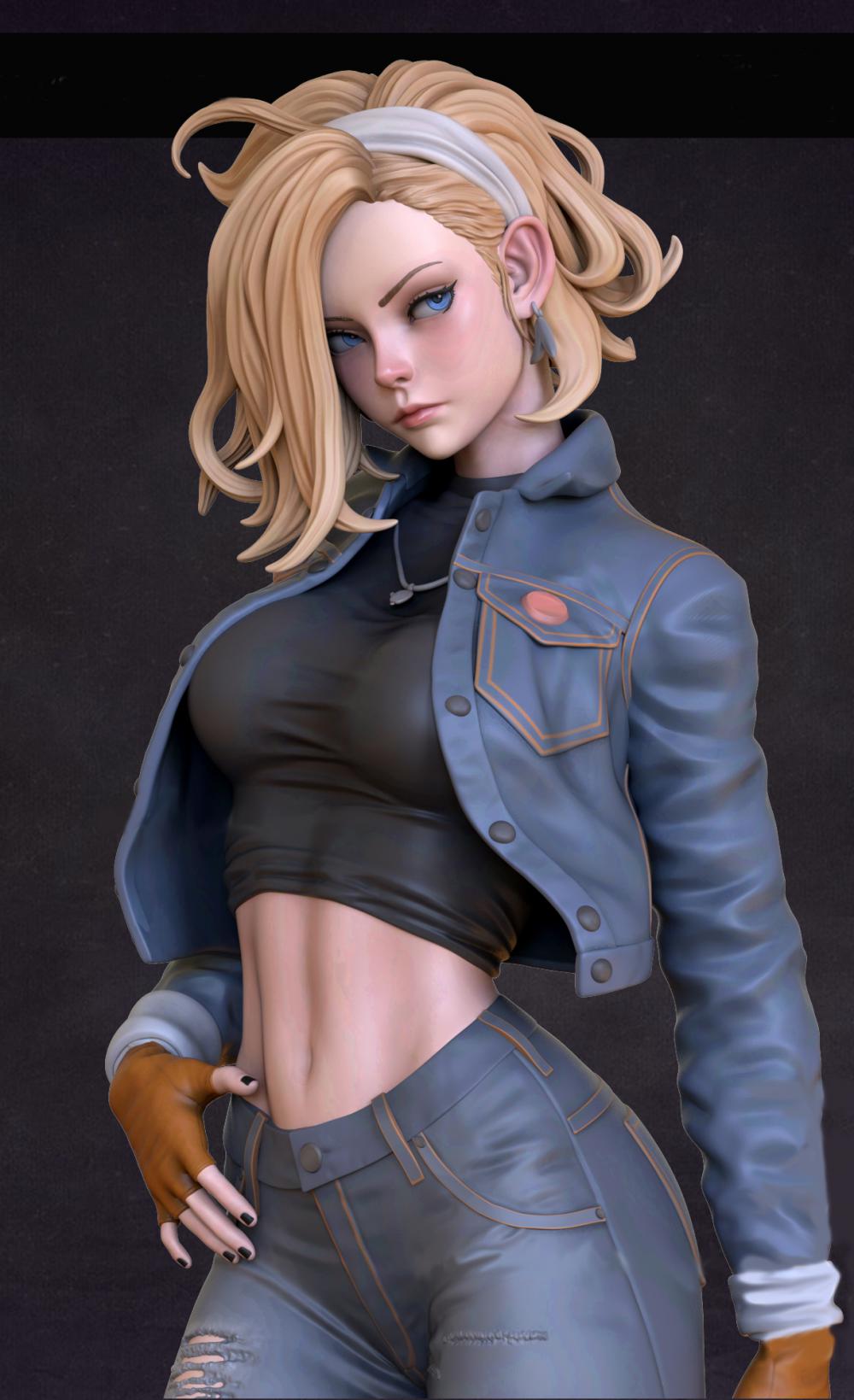 七龍珠 人造人18號3D打印模型