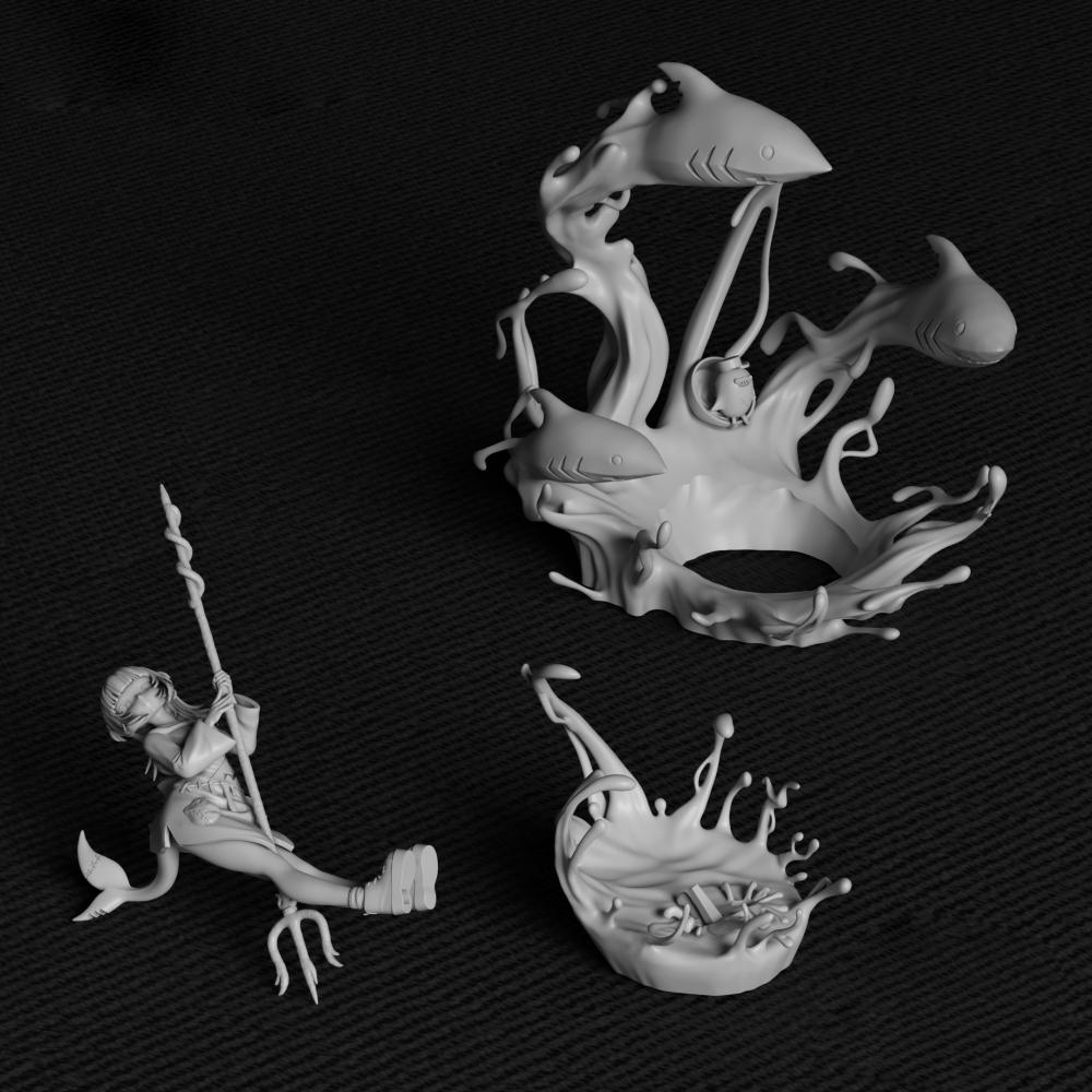 虛擬偶像 噶嗚·古拉3D打印模型