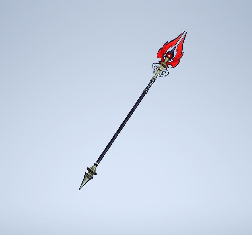 胡桃-護(hù)膜之杖3D打印模型