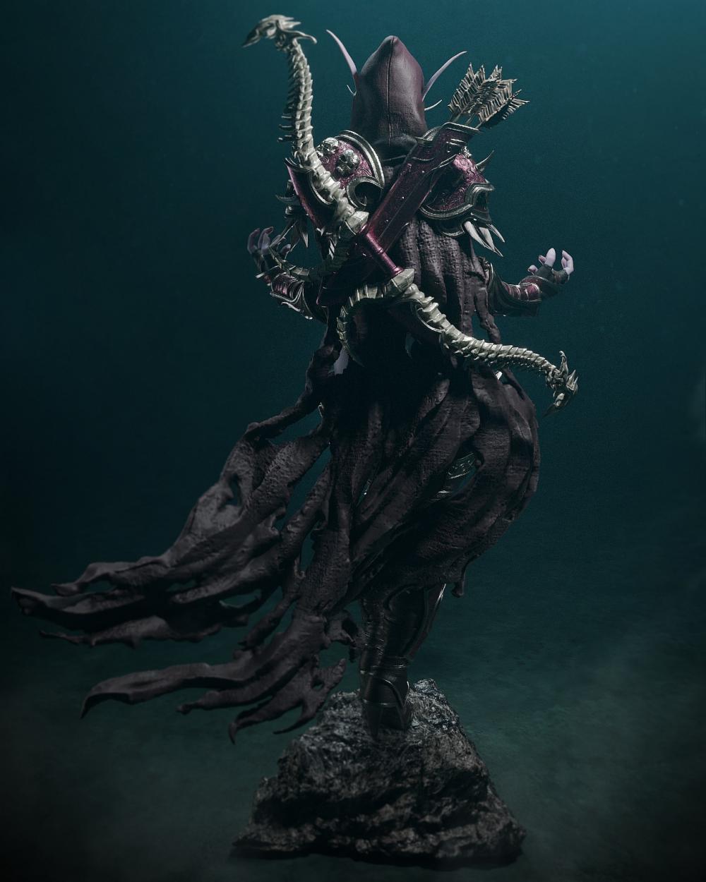 魔獸世界 風(fēng)行者 希爾瓦娜斯 3D打印模型