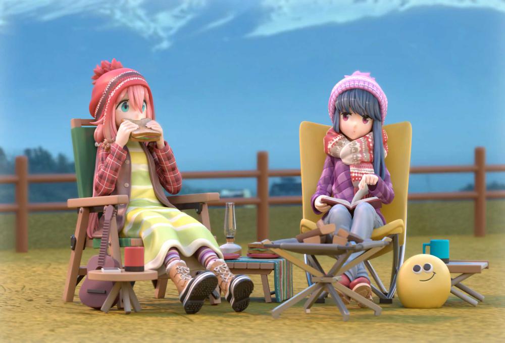 《搖曳露營》鏡原撫子和志摩凜3D打印模型