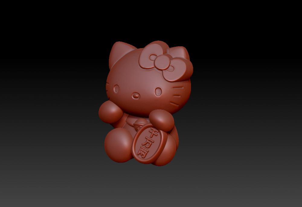 Hello Kitty 千萬(wàn)兩招財(cái)凱蒂貓3D打印模型