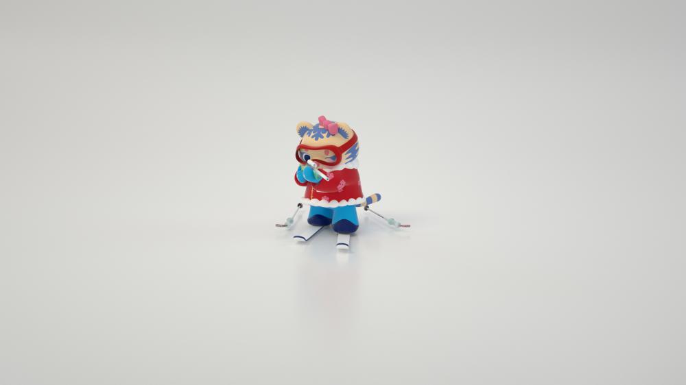 亞冬會妮妮射擊3D打印模型