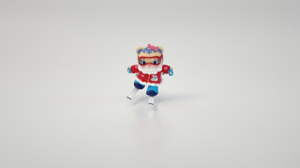 亞冬會妮妮滑雪13D打印模型