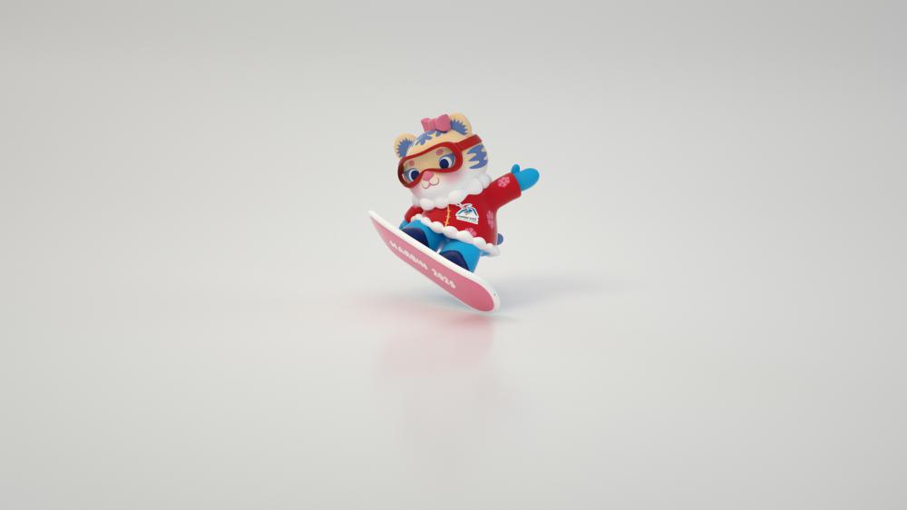 亞冬會(huì)妮妮滑板3D打印模型