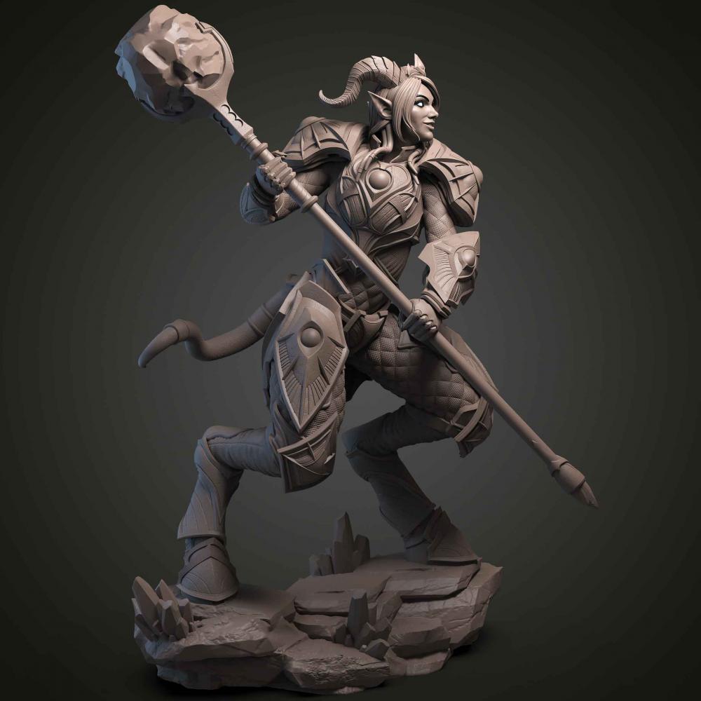 德萊尼 伊瑞爾 魔獸世界3D打印模型