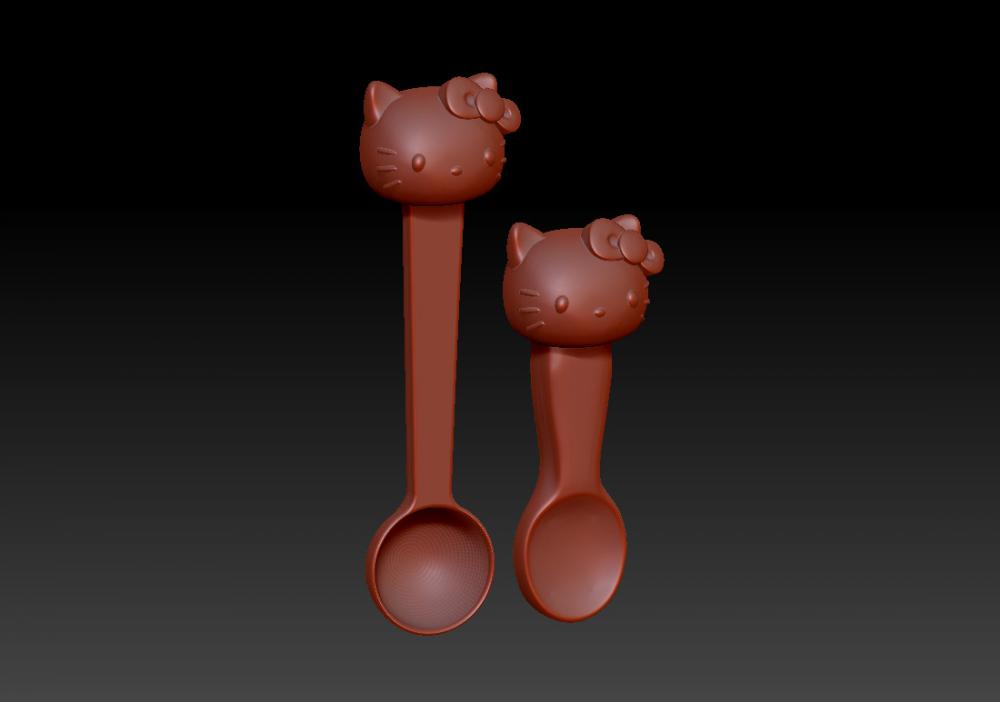 凱蒂貓(KITTY) 勺子 1,23D打印模型