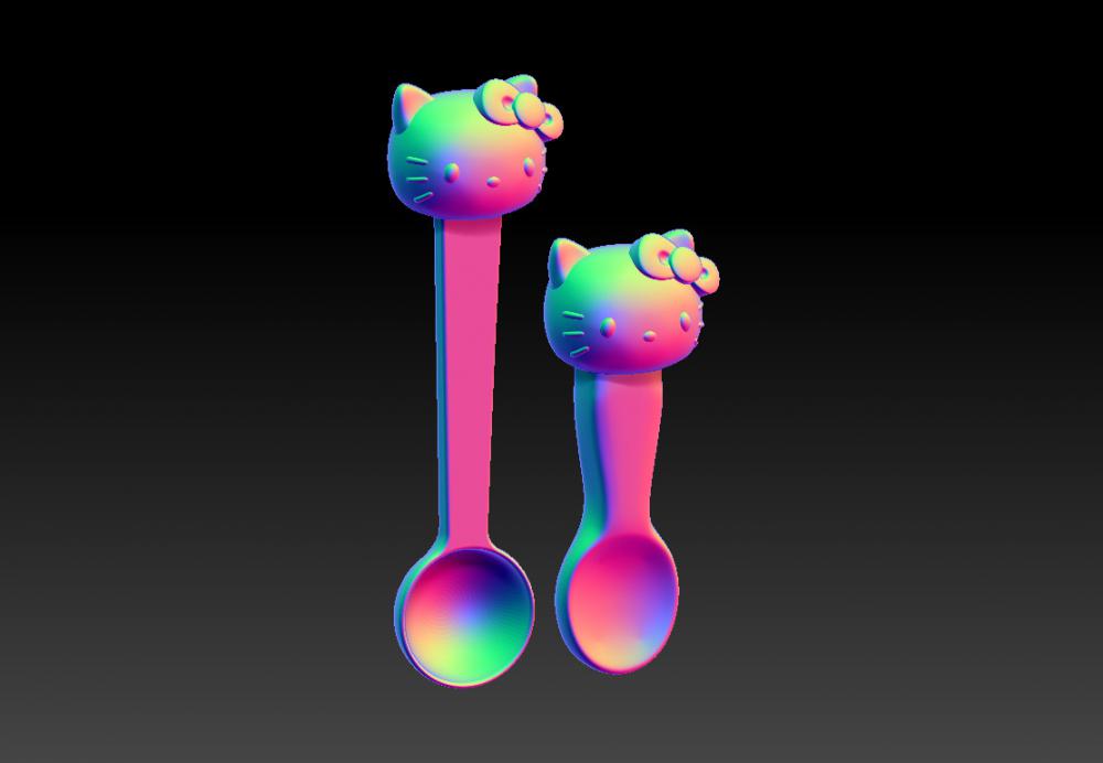 凱蒂貓(KITTY) 勺子 1,23D打印模型