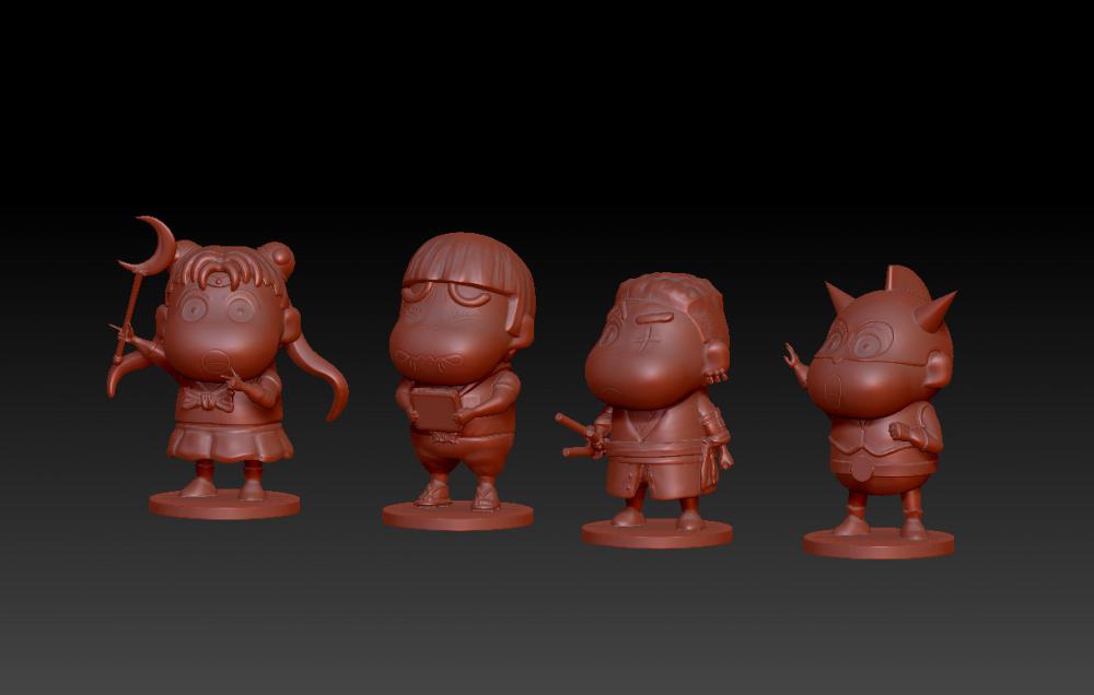 蠟筆小新cos變裝套圖3-美少女戰(zhàn)士角色3D打印模型