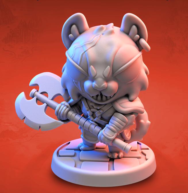 喵族野蠻人勇士3D打印模型