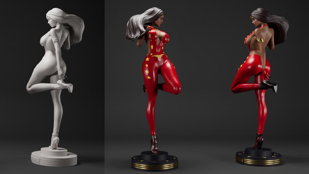 神奇女俠 紅衣版3D打印模型