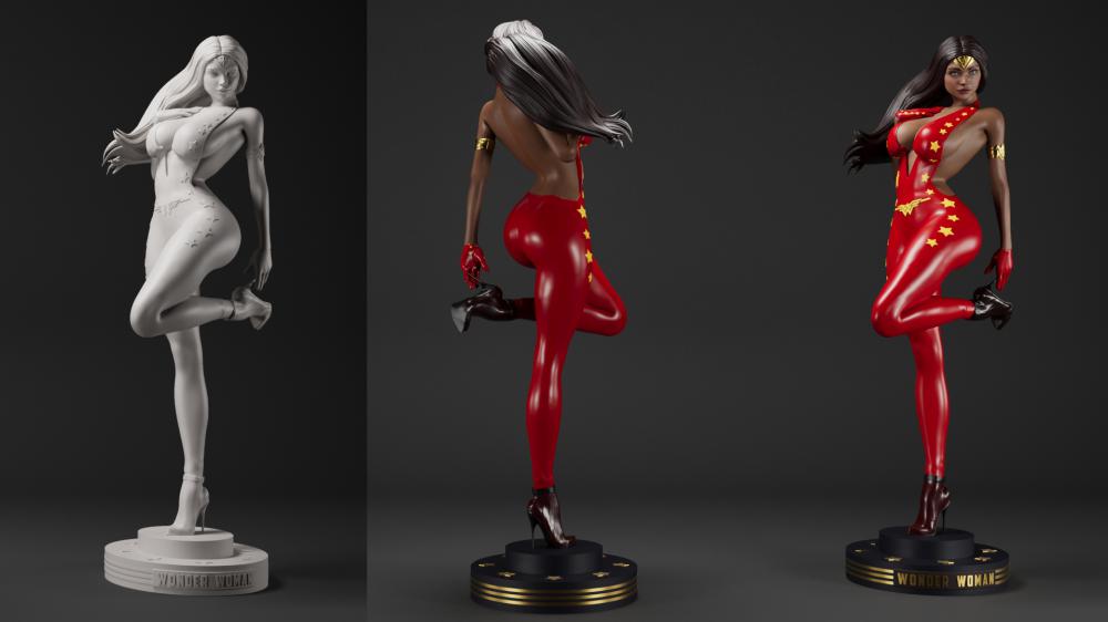 神奇女俠 紅衣版3D打印模型