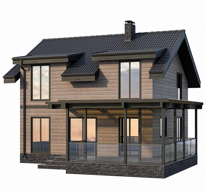 帶露臺的鄉(xiāng)村小屋 房屋3D打印模型