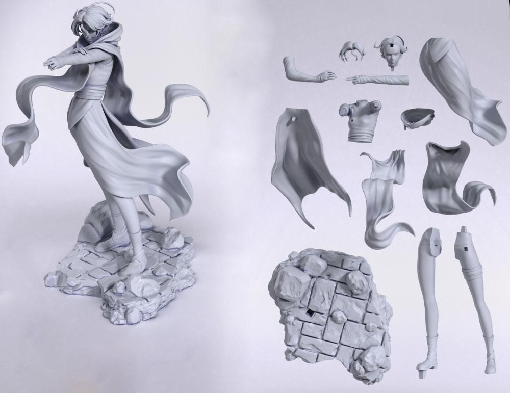 惡魔城 元素的女巫 西法·貝爾納德斯3D打印模型