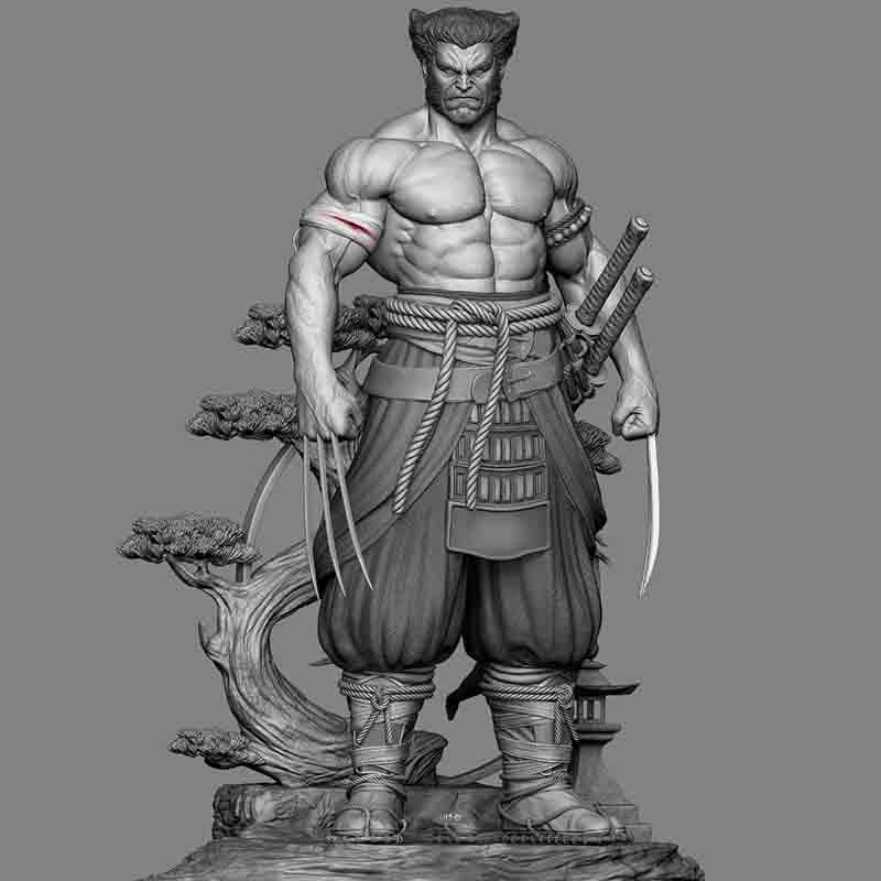 武士金剛狼3D打印模型