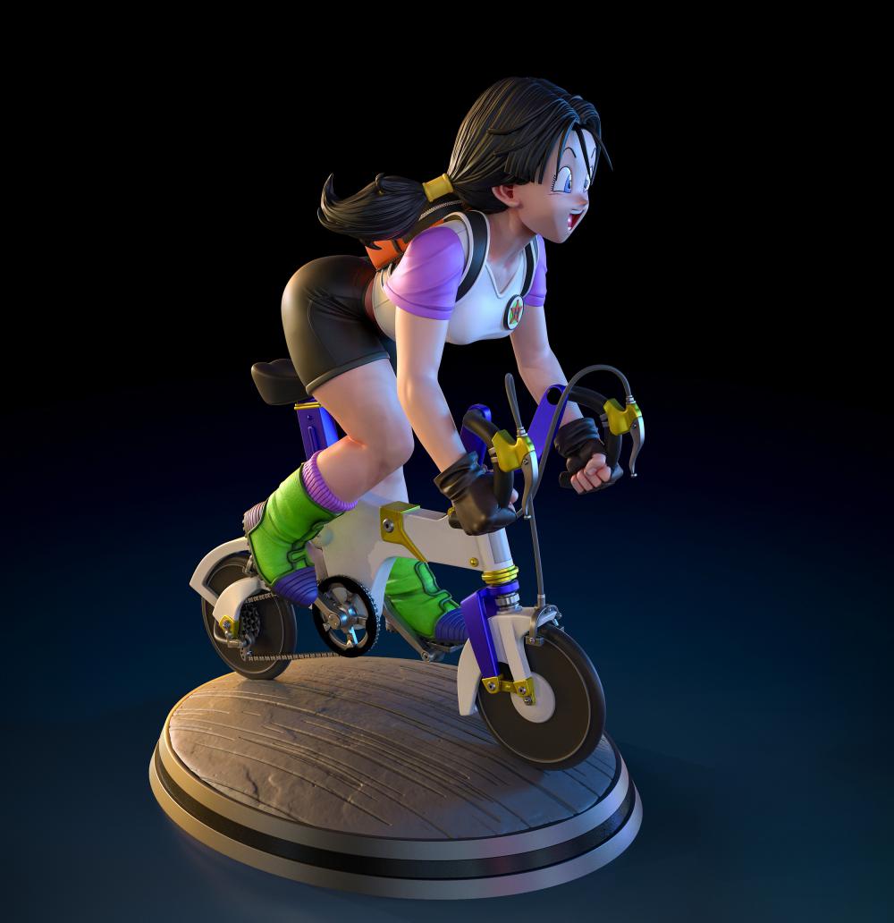 七龍珠 比麗迪和單車3D打印模型