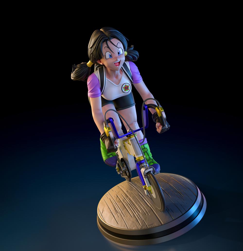 七龍珠 比麗迪和單車3D打印模型
