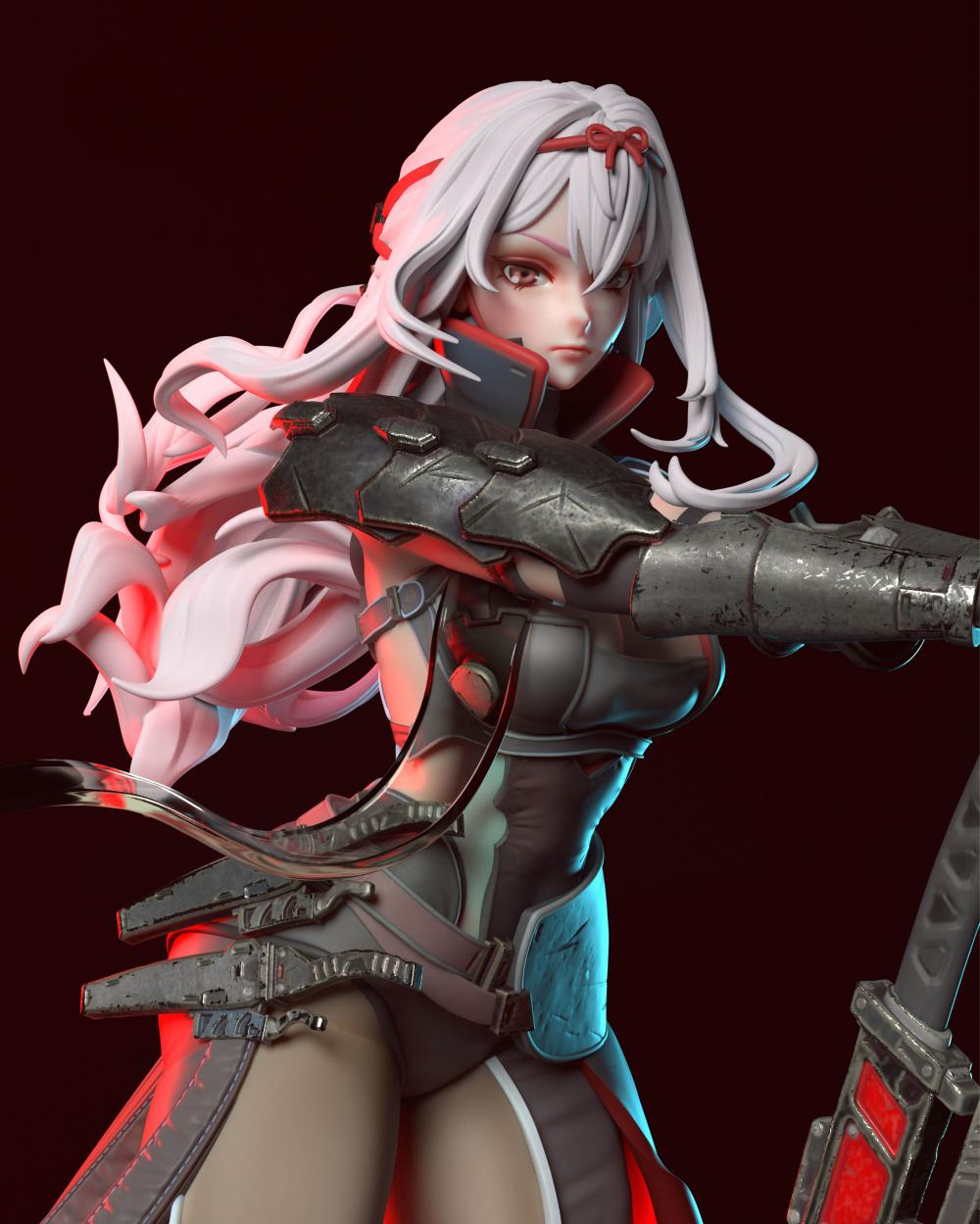 nikke 勝利女神 紅蓮 暗影 妮姬3D打印模型