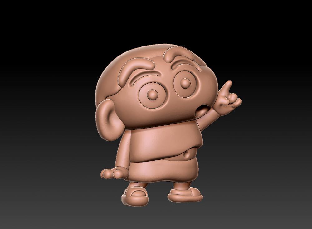 蠟筆小新擺件-吊飾3D打印模型