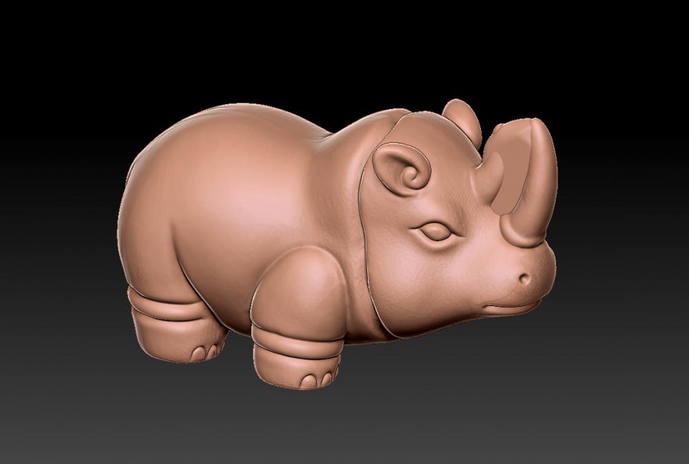 小犀牛擺件3D打印模型