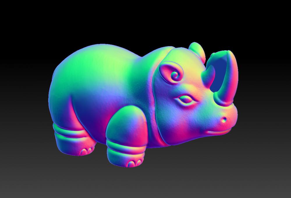 小犀牛擺件3D打印模型