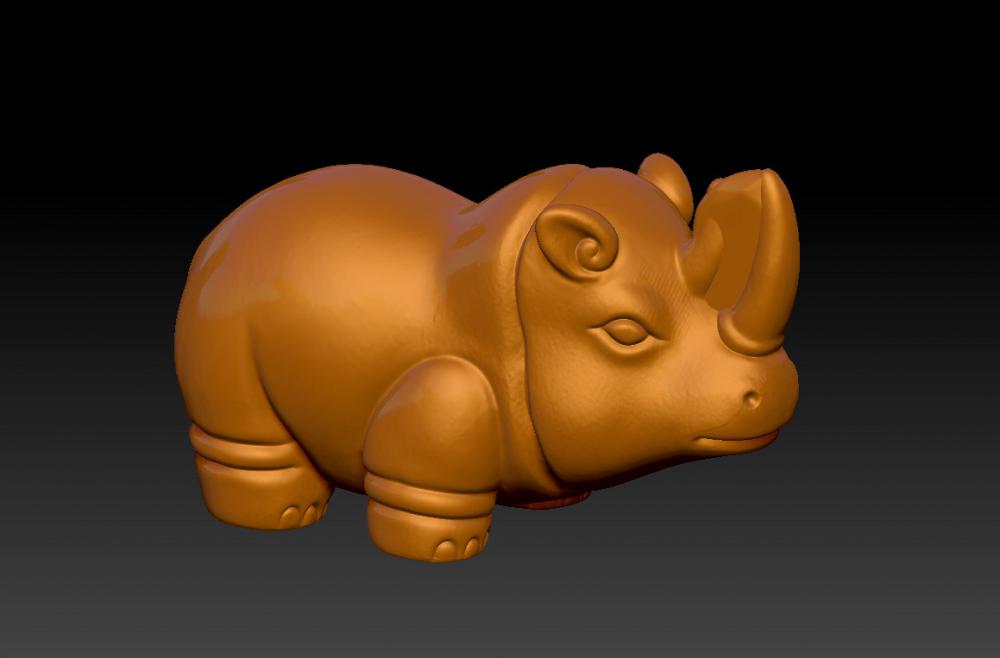 小犀牛擺件3D打印模型