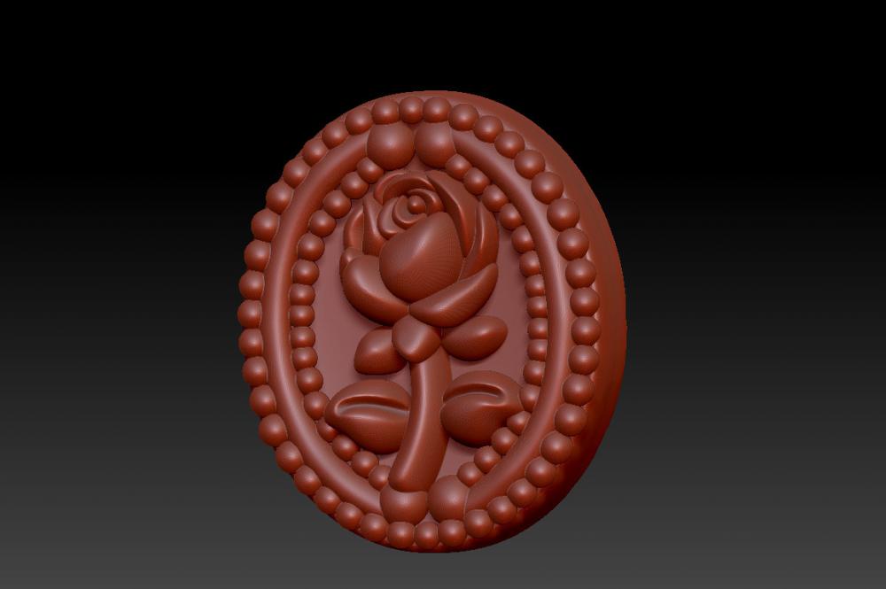 玫瑰花吊墜3D打印模型