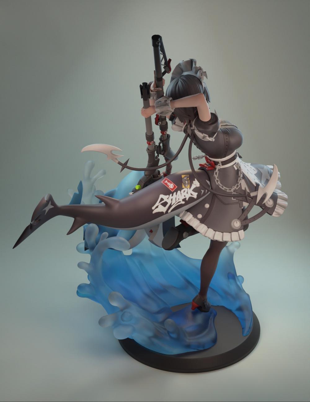 絕區(qū)零 鯊魚妹 艾蓮 女仆和泳衣版3D打印模型