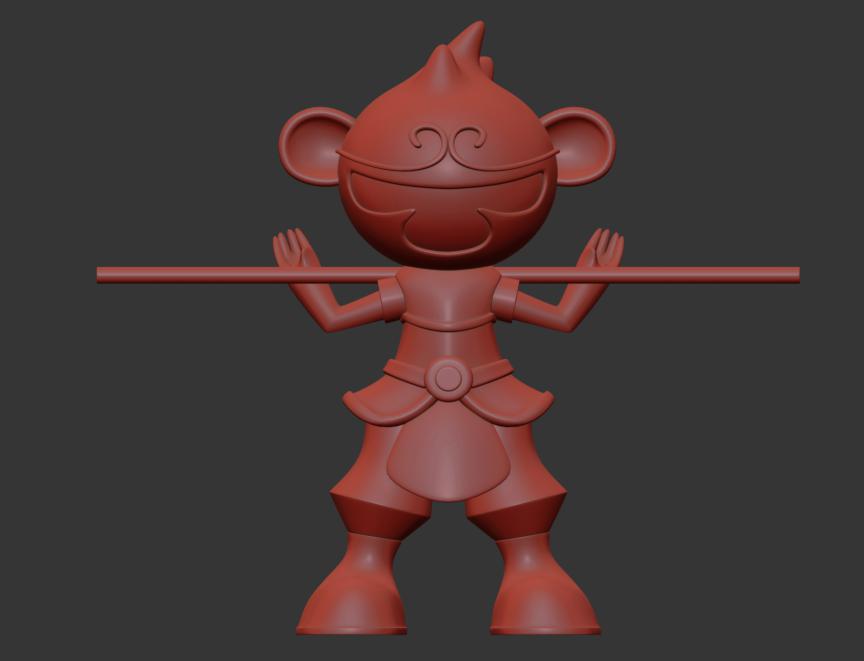 手辦·黑白悟空3D打印模型