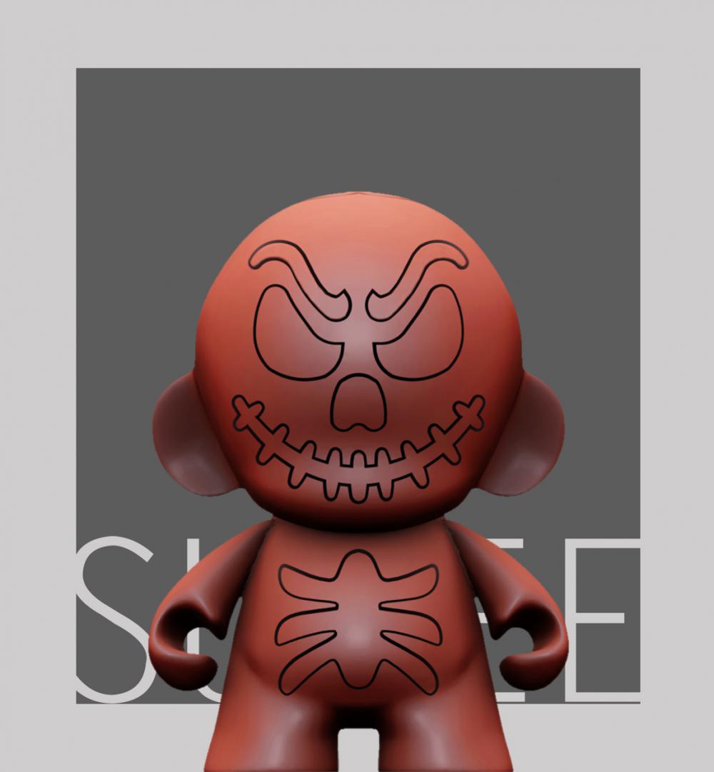 2024萬圣節(jié)·黑白鬼靈精3D打印模型