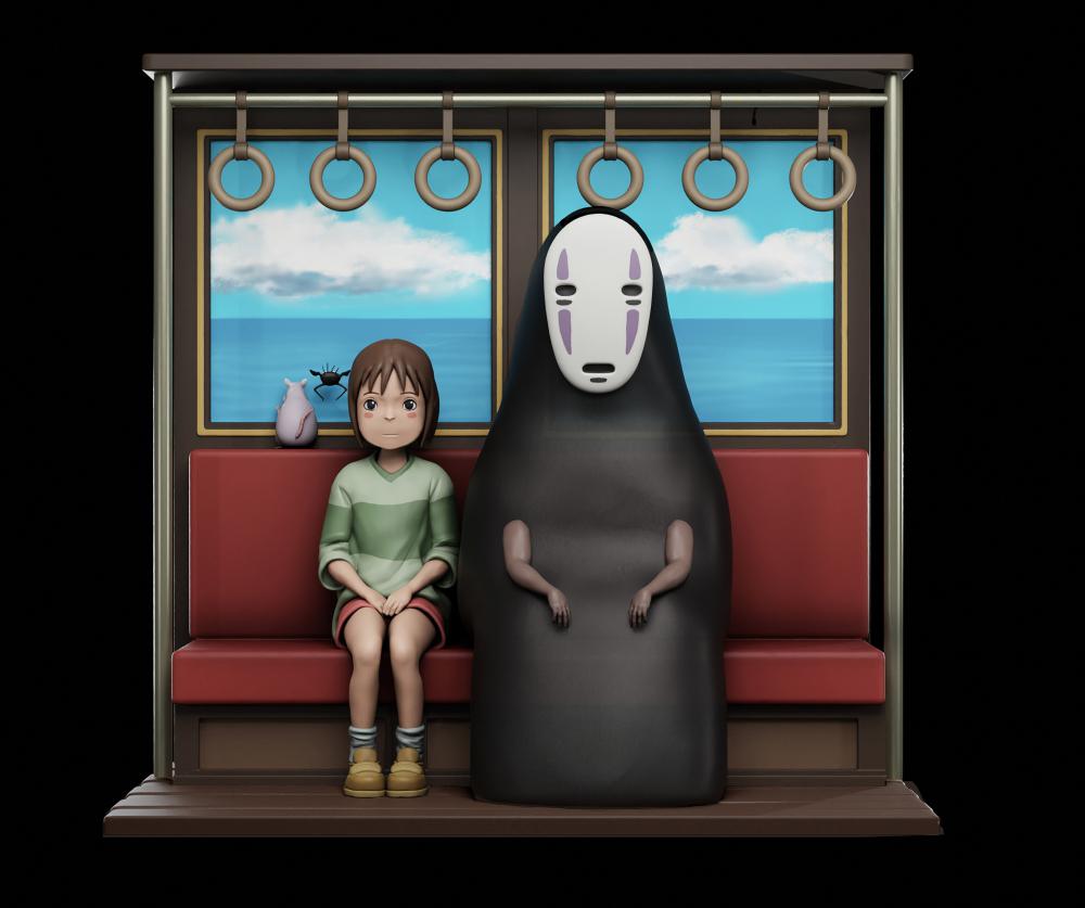 千與千尋 千尋和無面人3D打印模型