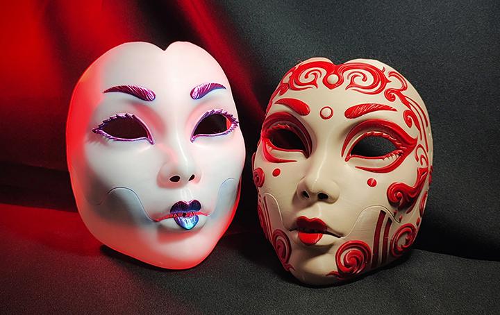 開(kāi)口面具 兩款3D打印模型