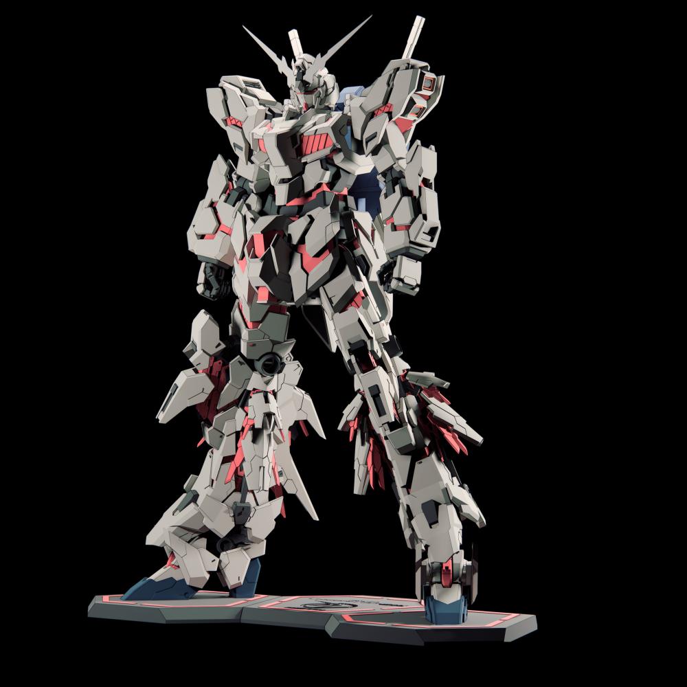 高達(dá) 獨(dú)角獸高達(dá)3D打印模型