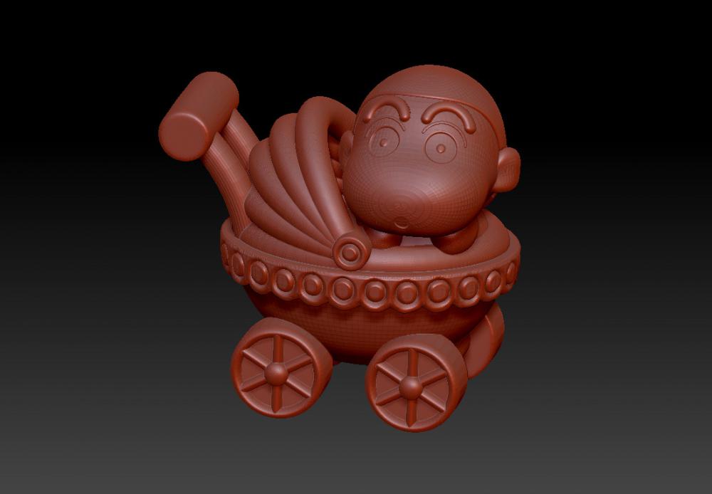 蠟筆小新嬰兒車3D打印模型