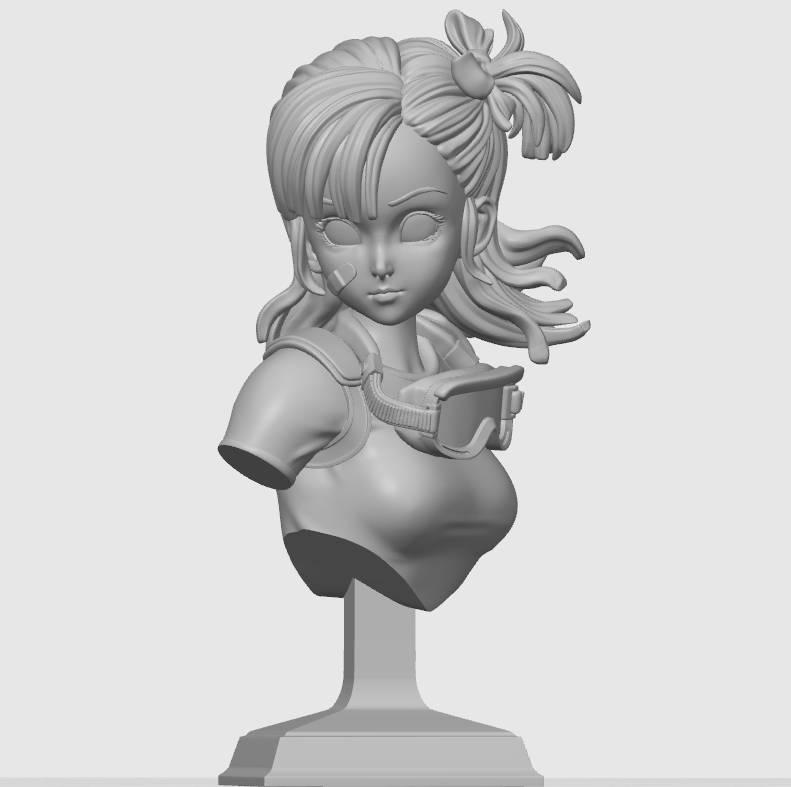布爾瑪半身像 龍珠3D打印模型