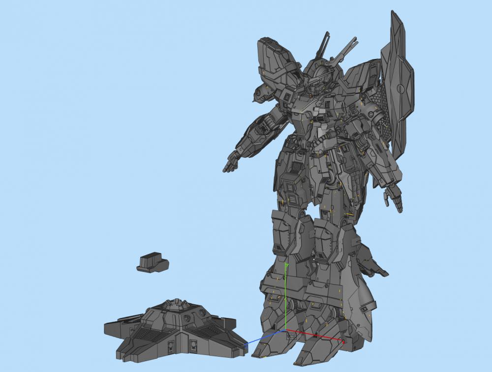 AMS-123X 月高達 1/603D打印模型