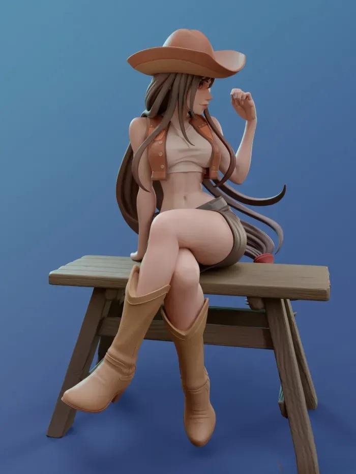 最終幻想 蒂法(牛仔服)3D打印模型