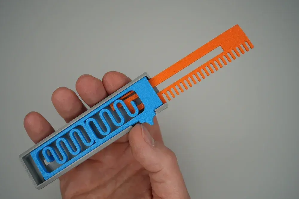 彈簧梳子3D打印模型