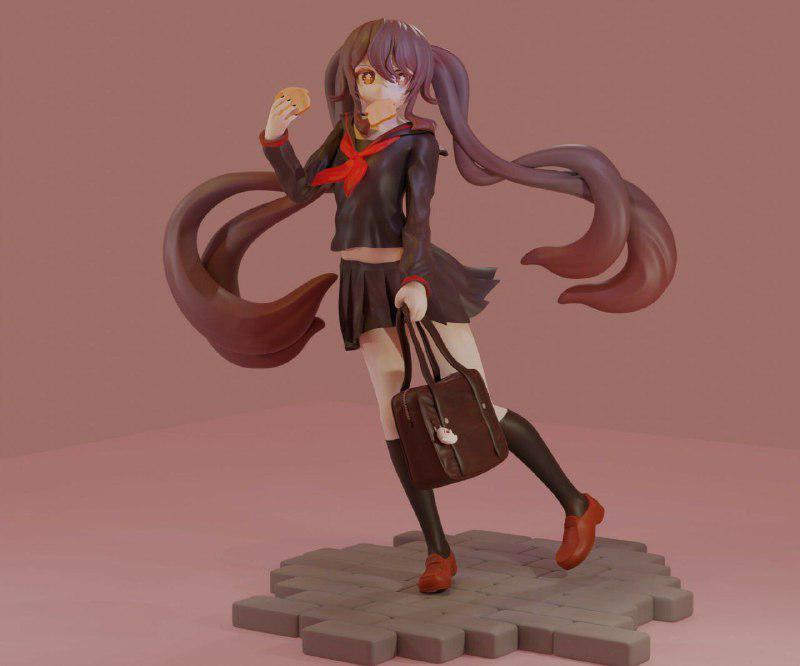 原神 胡桃(校服)3D打印模型