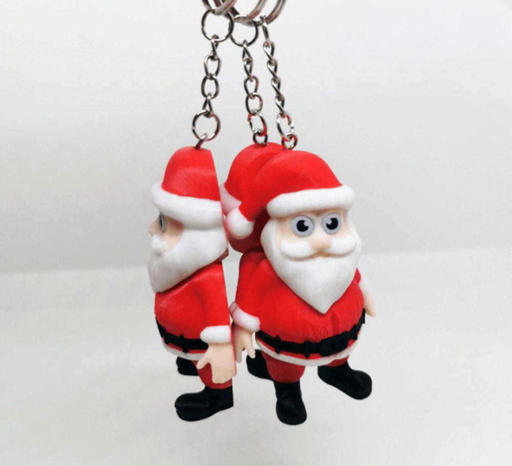 迷你圣誕老人鑰匙扣3D打印模型
