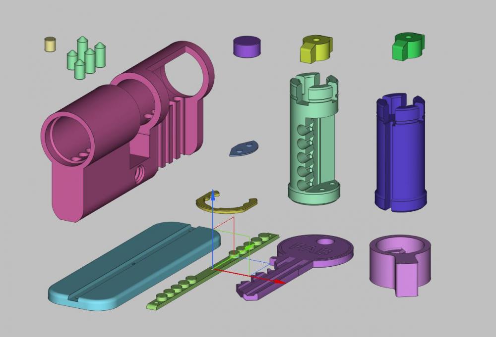 圓柱鎖3D打印模型