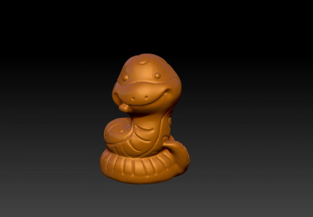 蛇年可愛(ài)擺件3D打印模型