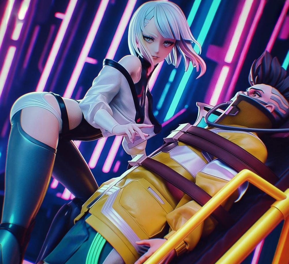 塞朋博克 邊緣行者 露西和大偉3D打印模型