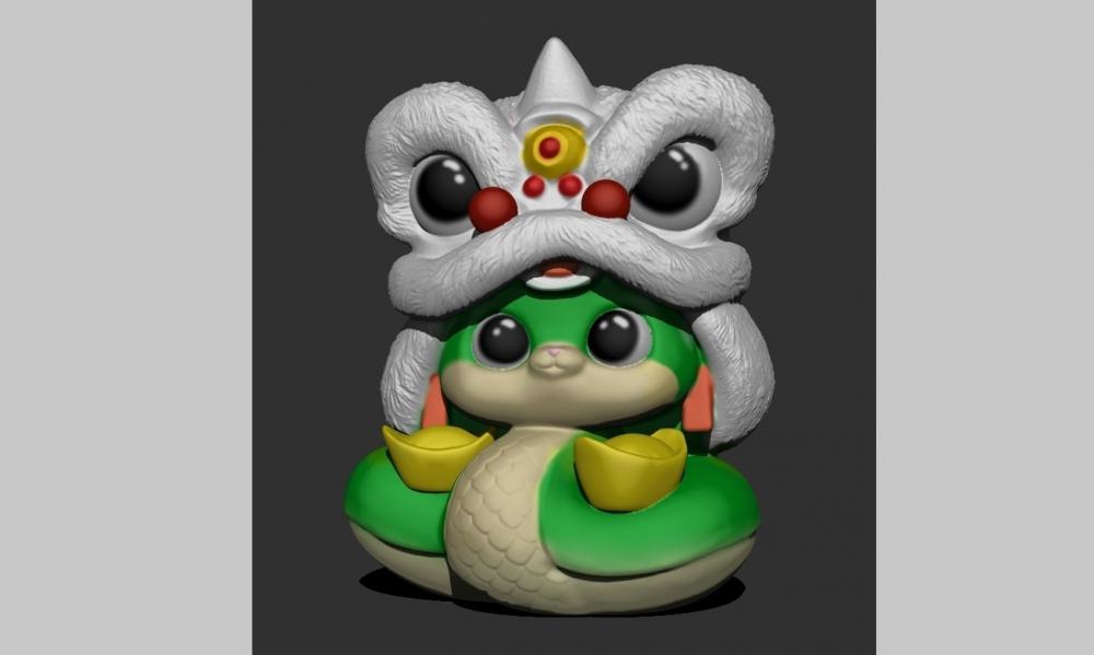 蛇年3-擺件3D打印模型