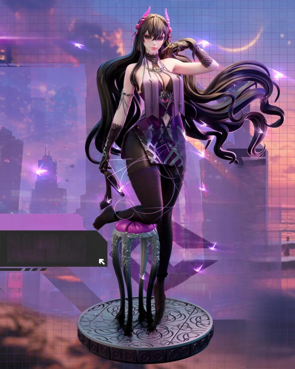 《勝利女神：妮姬》哈蘭(光固帶支撐)3D打印模型