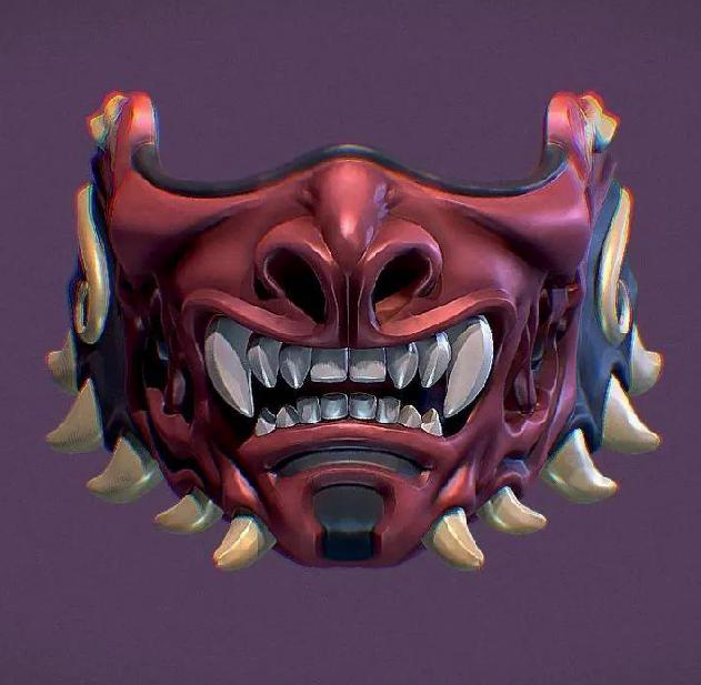 武士面具3D打印模型