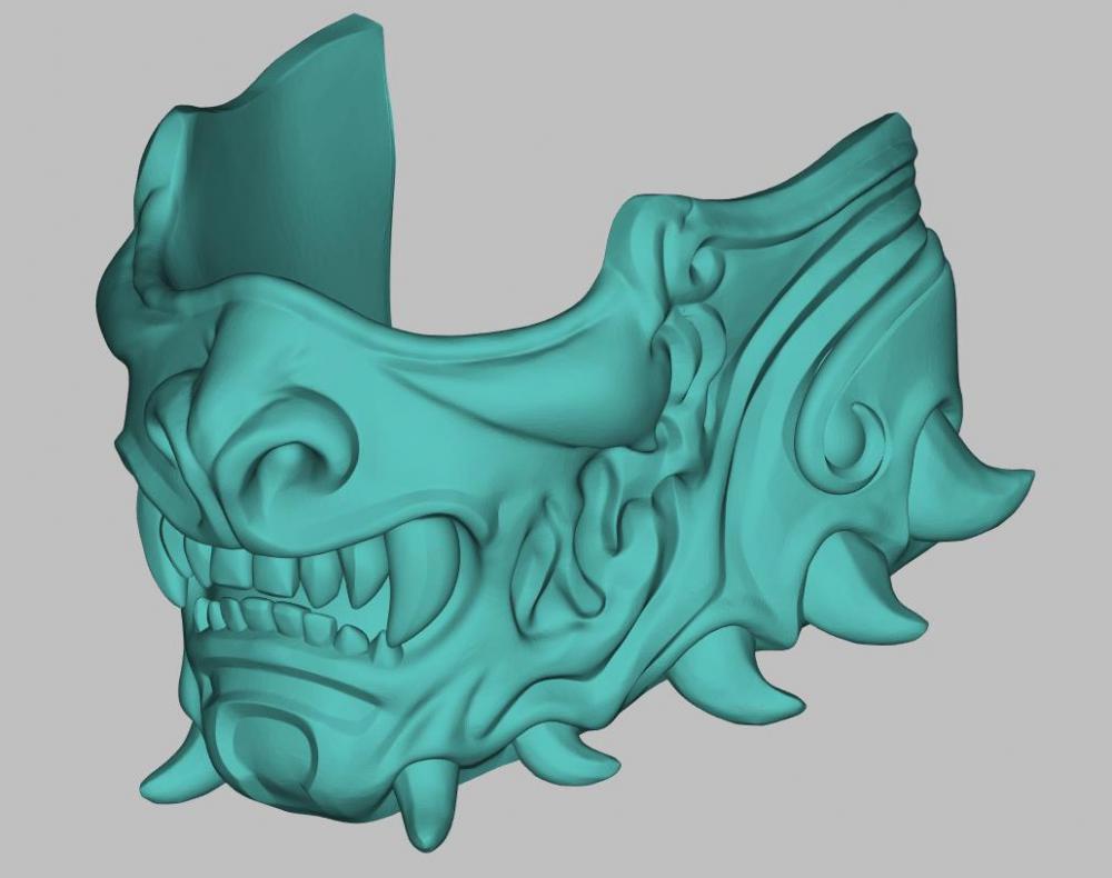 武士面具3D打印模型