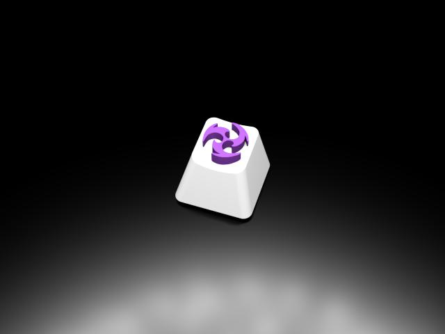 原神中的雷元素鍵帽3D打印模型