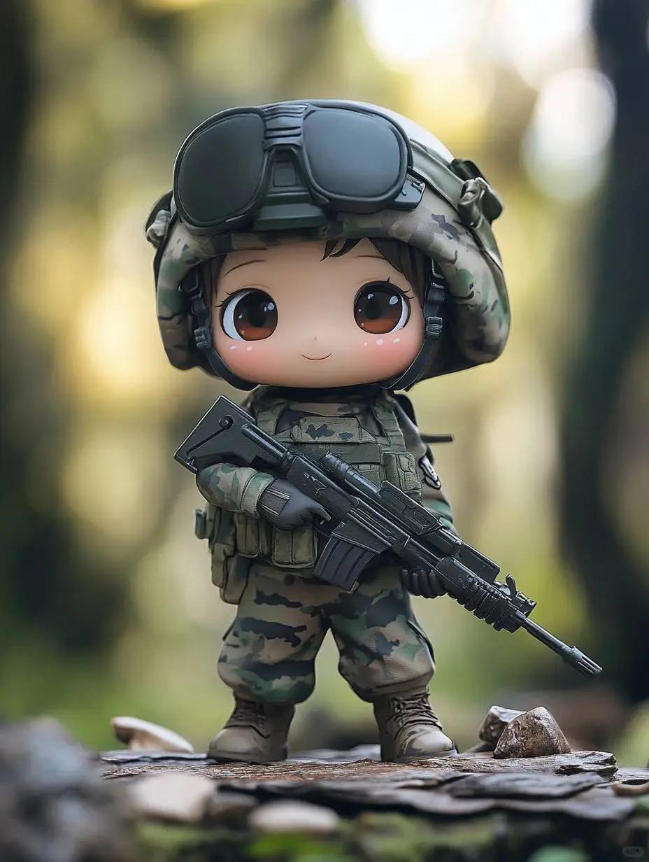 Q版軍事人物特種兵形象3D打印模型