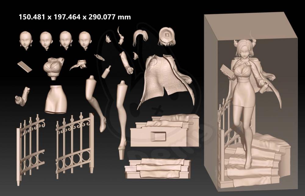 納瑞莎·雷文克羅夫特 虛擬主播3D打印模型